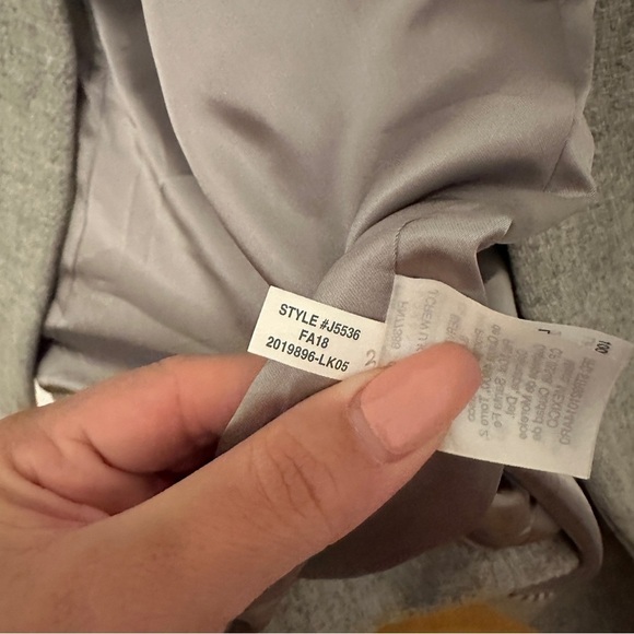 NWOT J. Crew Cocoon Coat in Italian Stadium-Cloth Wool Heather Gray size 14 - Picture 6 of 8